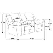 Gilson 3-piece Chenille Upholstered Reclining Sofa Set Grey - 602551-S3
