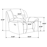 Gilson 3-piece Chenille Upholstered Reclining Sofa Set Grey - 602551-S3