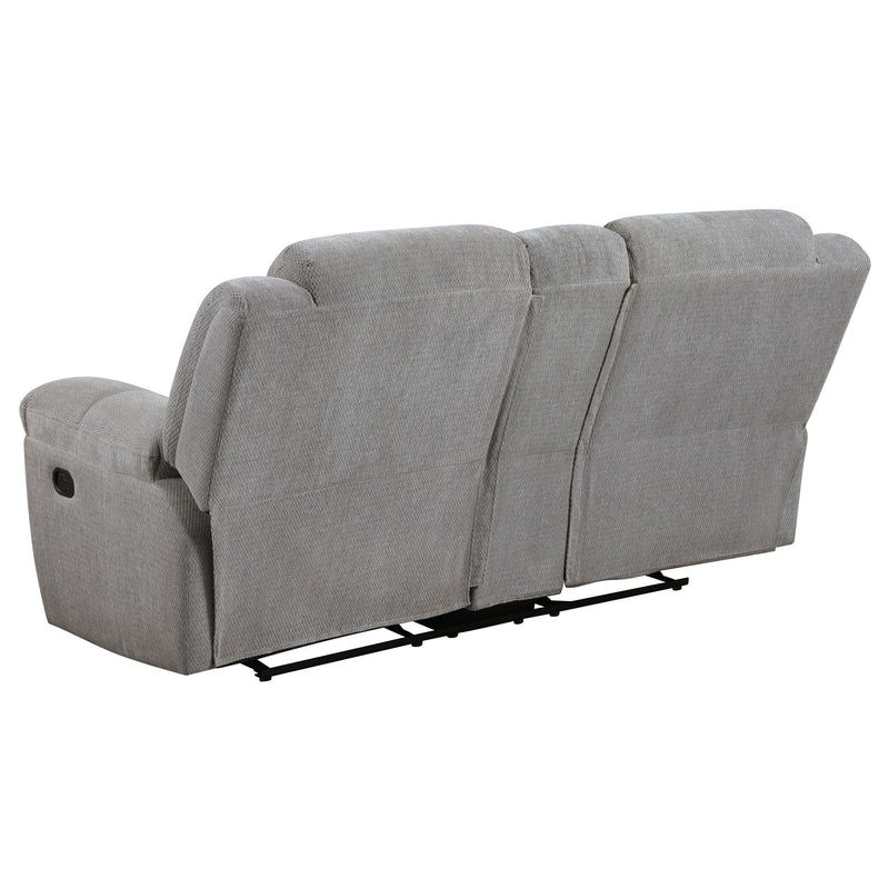 Gilson 3-piece Chenille Upholstered Reclining Sofa Set Grey - 602551-S3