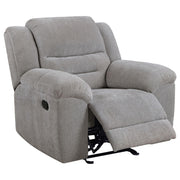 Gilson Chenille Upholstered Glider Recliner Chair Grey - 602553