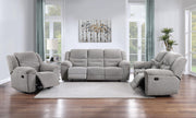 Gilson Chenille Upholstered Reclining Loveseat Grey - 602552