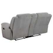 Gilson Chenille Upholstered Reclining Loveseat Grey - 602552