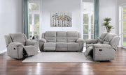 Gilson Chenille Upholstered Reclining Sofa Grey - 602551