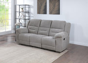 Gilson Chenille Upholstered Reclining Sofa Grey - 602551