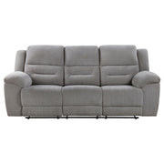 Gilson Chenille Upholstered Reclining Sofa Grey - 602551