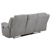Gilson Chenille Upholstered Reclining Sofa Grey - 602551