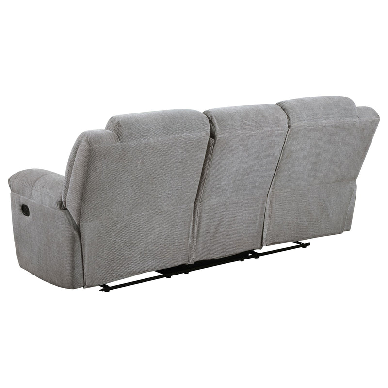Gilson Chenille Upholstered Reclining Sofa Grey - 602551