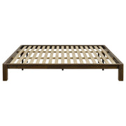 Gislen Eastern King Easy Assembly Wood Platform Bed Walnut - 316028WALKE