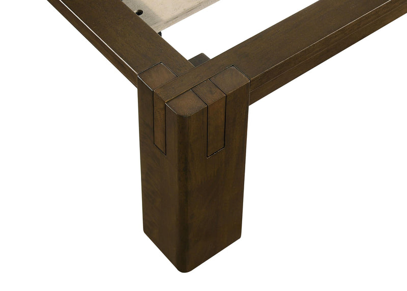 Gislen Eastern King Easy Assembly Wood Platform Bed Walnut - 316028WALKE
