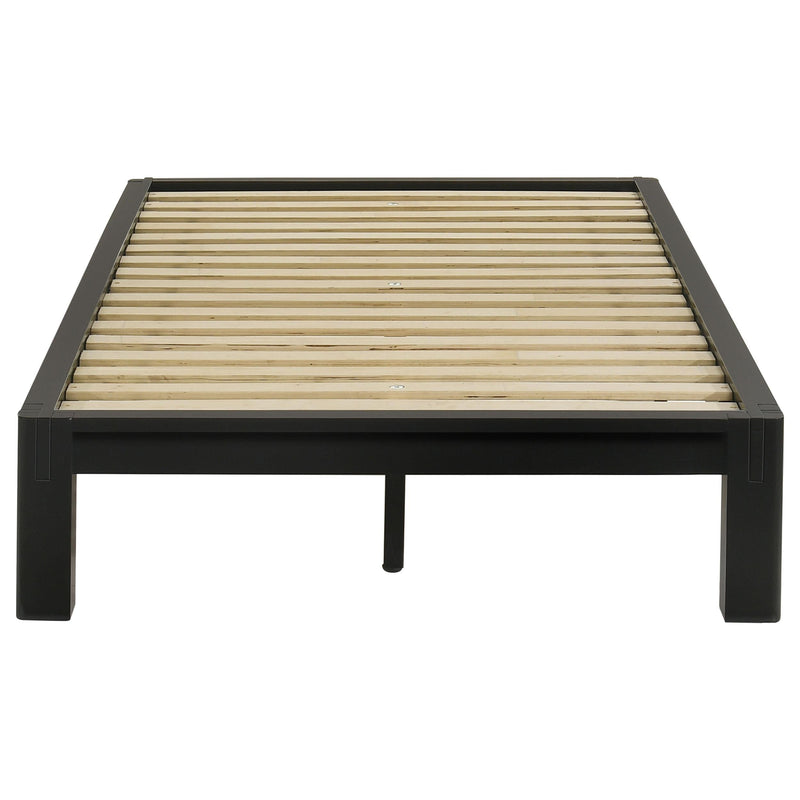 Gislen Twin Easy Assembly Wood Platform Bed Black - 316028BLKT