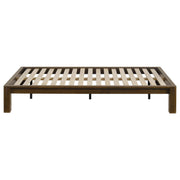 Gislen Twin Easy Assembly Wood Platform Bed Walnut - 316028WALT