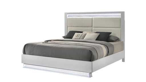Glam Queen Bed White - Glam Queen Bed White