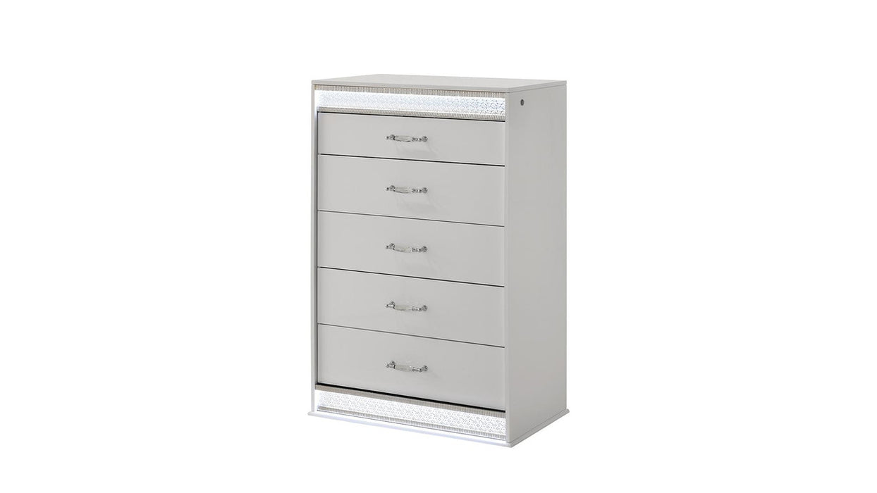 Glam Bedroom Set Collection In White