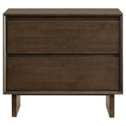 Glenwood 2-drawer Nightstand Bedside Table Warm Brown - 225012