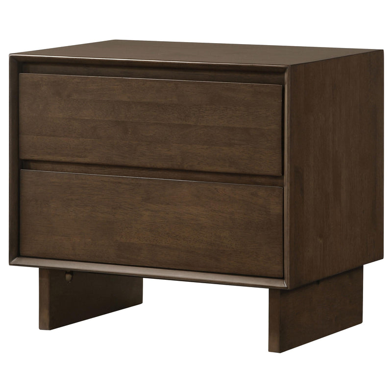 Glenwood 2-drawer Nightstand Bedside Table Warm Brown - 225012