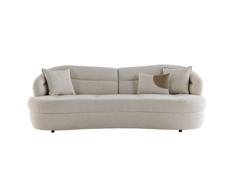 Gloria 4-pieces (2 Sofa & 2 Swivel Chair) Livingroom in Cream - 200-ZEN-GLO-CRE-3311
