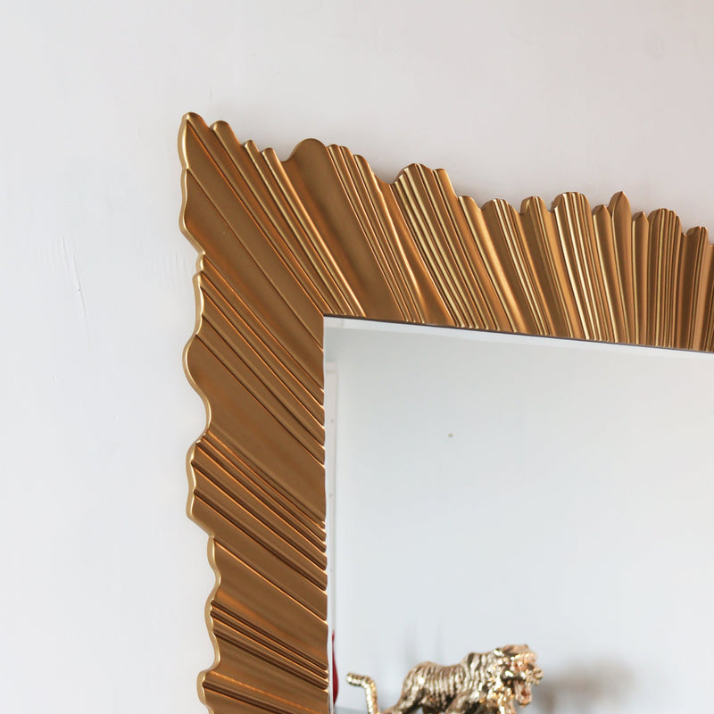 GMR102 GOLDEN LEAF WALL MIRROR - 210000007820