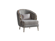 Gokce 4-pieces (2 Sofa & 2 Chair) Livingroom Set Grey in Grey - 101-GOK-E54635502-3311