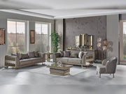Gokce 4-pieces (2 Sofa & 2 Chair) Livingroom Set Grey in Grey - 101-GOK-E54635502-3311