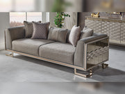 Gokce 4-pieces (2 Sofa & 2 Chair) Livingroom Set Grey in Grey - 101-GOK-E54635502-3311