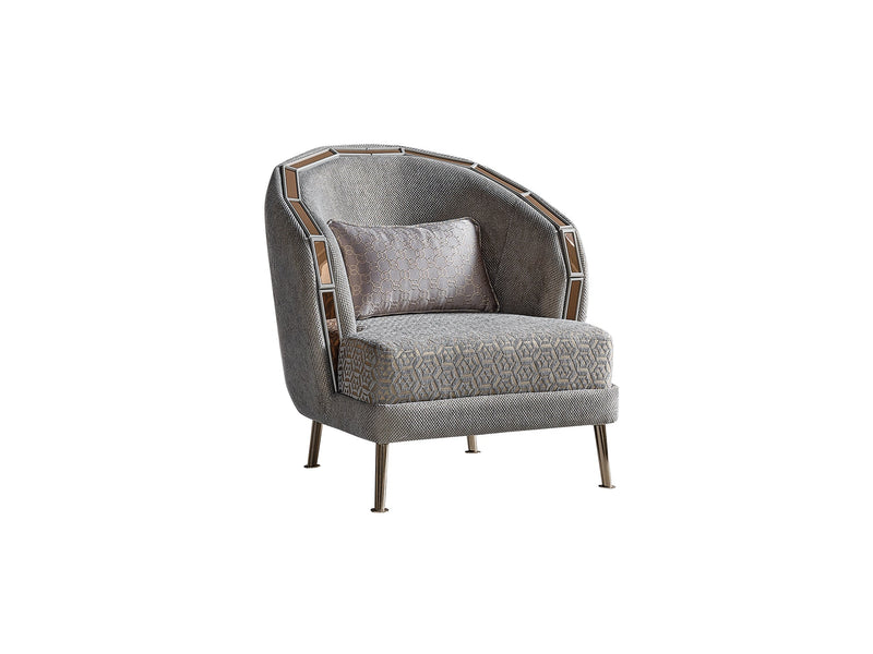 Gokce Chair Grey in Grey - 101-GOK-E54635502-B