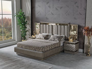 Gokce Nightstand With Back Mirror - 120-GOK-NS