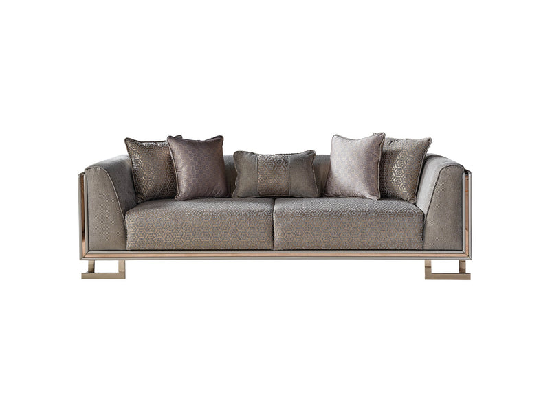 Gokce Stationary Sofa Grey in Grey - 101-GOK-E54635502-3
