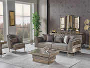 Gokce Stationary Sofa Grey in Grey - 101-GOK-E54635502-3