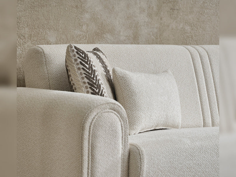 Gold Convertible Sofa in Cream - 200-SER-GOL-PINAR03-3