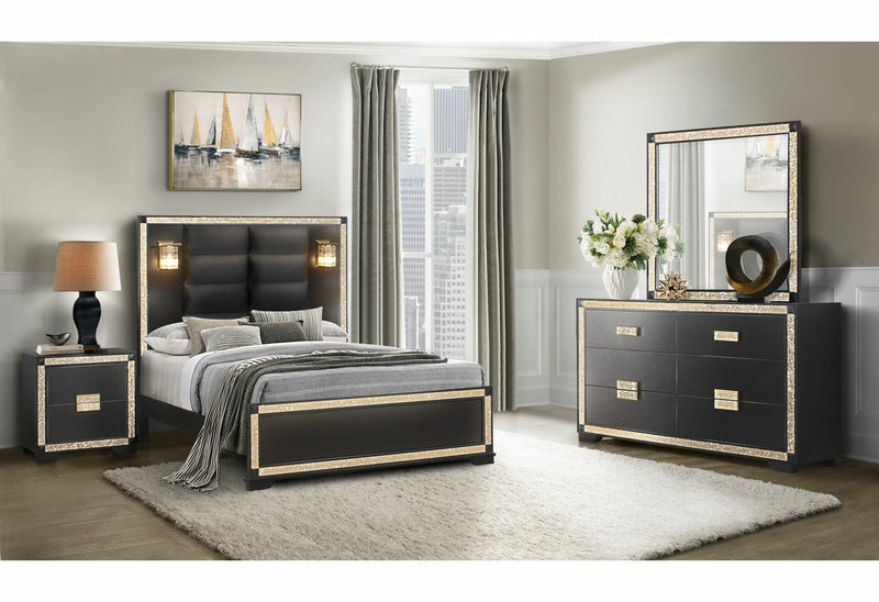 Blake Black/Gold Mirror - BLAKE-BLACK/GOLD-MR