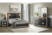 Blake Black/Gold Nightstand - BLAKE-BLACK/GOLD-NS