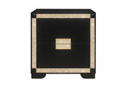 Blake Black/Gold Nightstand - BLAKE-BLACK/GOLD-NS