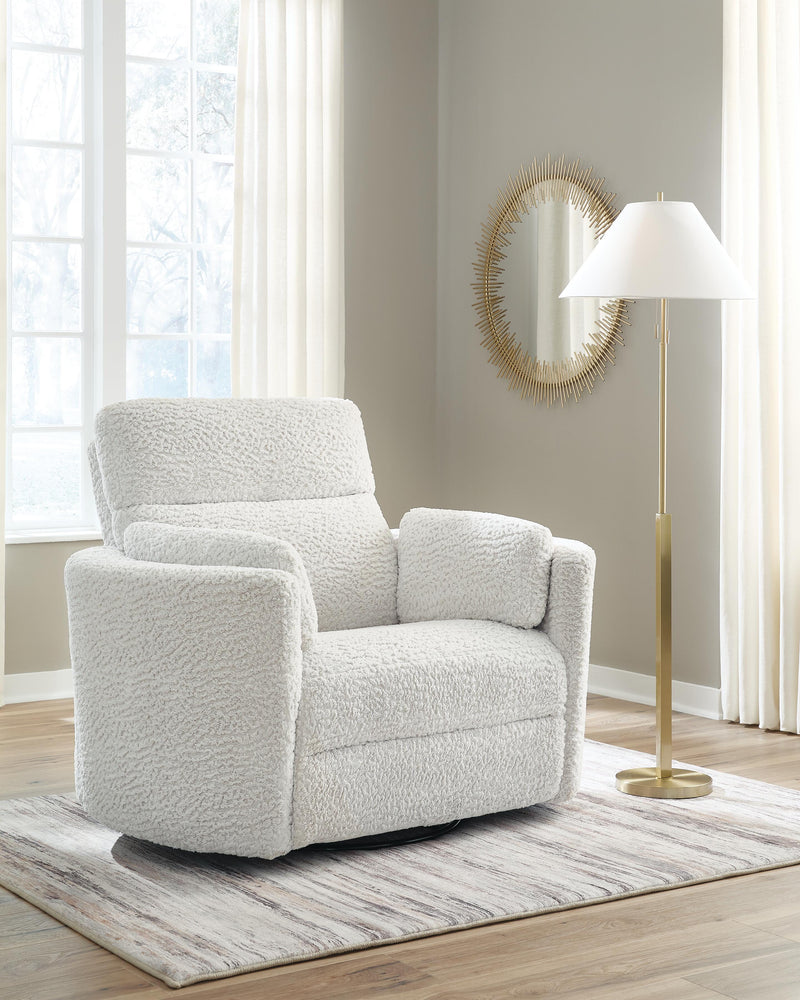 Gosaldo Silver Swivel Power Glider Recliner - PC8630395