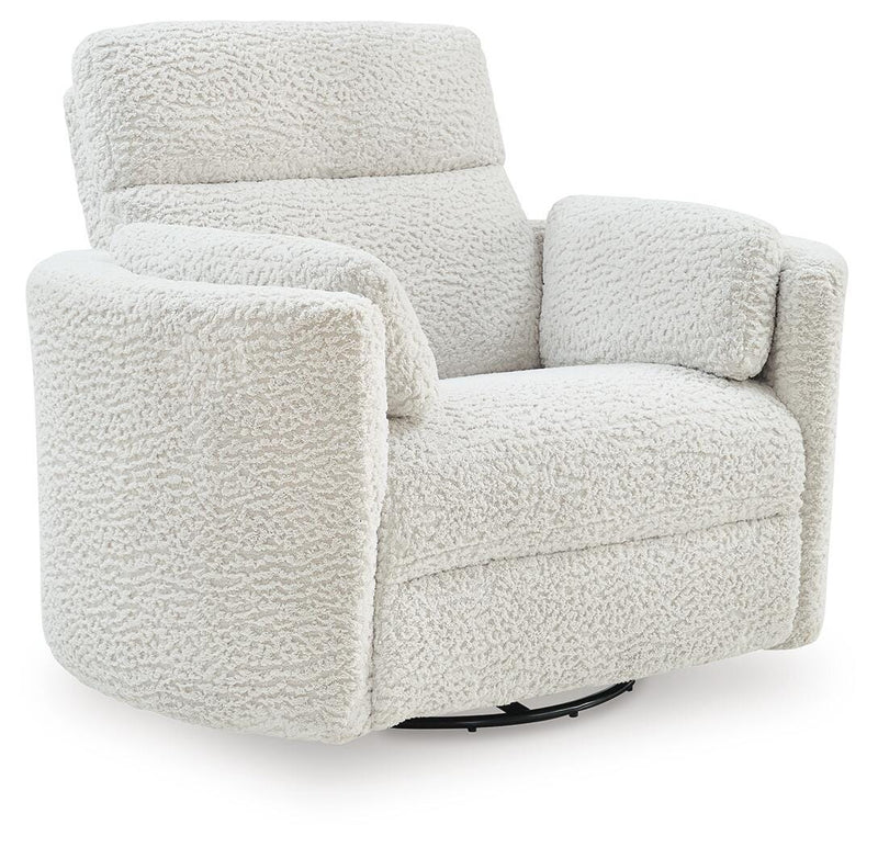 Gosaldo Silver Swivel Power Glider Recliner - PC8630395