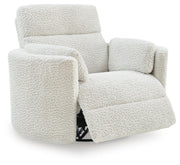 Gosaldo Silver Swivel Power Glider Recliner - PC8630395