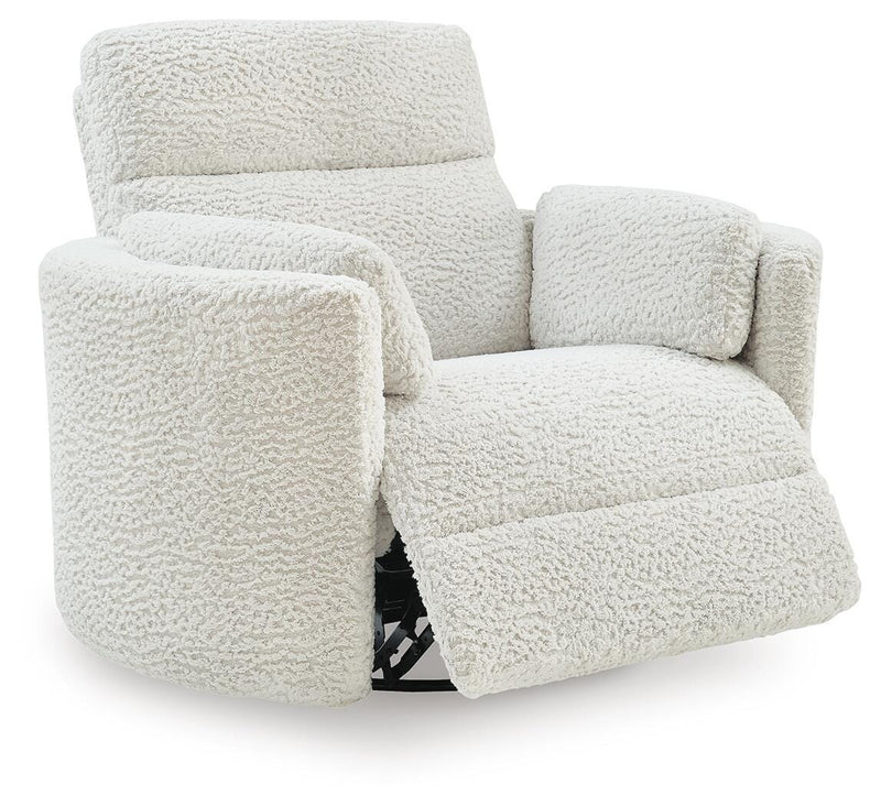 Gosaldo Silver Swivel Power Glider Recliner - PC8630395