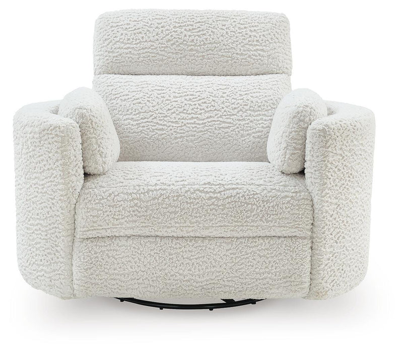 Gosaldo Silver Swivel Power Glider Recliner - PC8630395