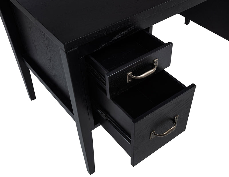 Graham 54-inch 4-drawer Double Pedestal Lift Top Computer Desk Black - 800866