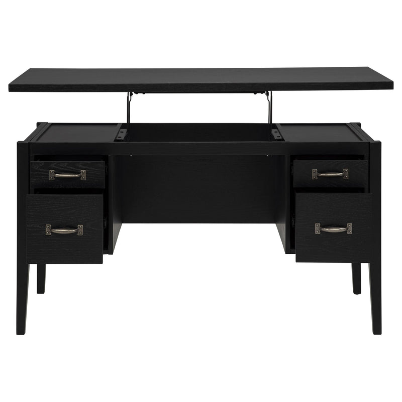 Graham 54-inch 4-drawer Double Pedestal Lift Top Computer Desk Black - 800866