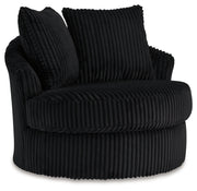 Gramwell Onyx Oversized Swivel Accent Chair - DMV Furniture