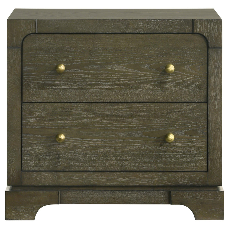 Gran Park 2-drawer Nightstand Bedside Table Dark Cocoa - 224932