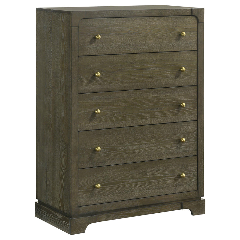 Gran Park 5-drawer Bedroom Chest of Drawers Dark Cocoa - 224935
