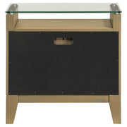 Granada 2-drawer Glass Top Nightstand Natural Pine - 224922