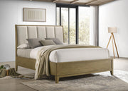 Granada Upholstered California King Panel Bed Natural Pine - 224921KW