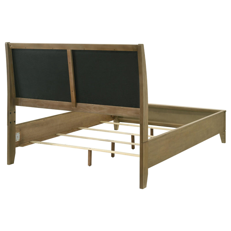 Granada Upholstered California King Panel Bed Natural Pine - 224921KW