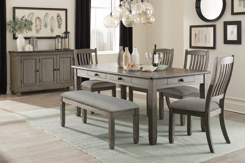 Granby Antique Gray Dining Set - DMV FurnitureDining Room Set