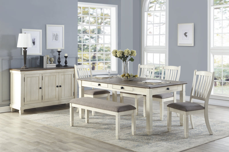 Granby Antique White Dining Set - DMV FurnitureDining Room Set