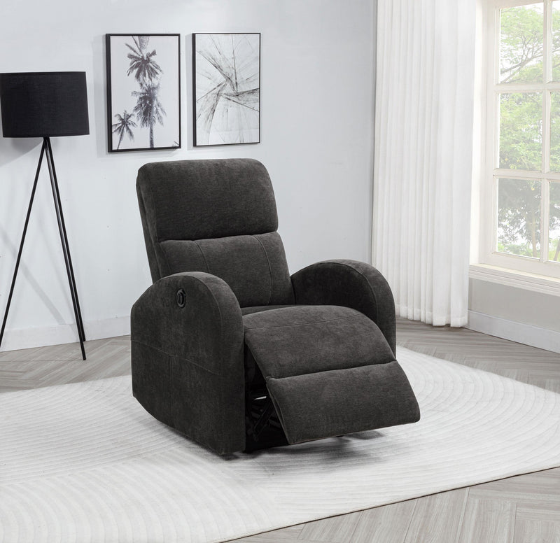 Grant Fabric Upholstered Power Recliner Chair Charcoal Grey - 603293P