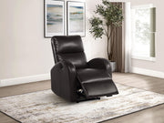 Grant Upholstered Power Recliner Chair Brown - 601500P