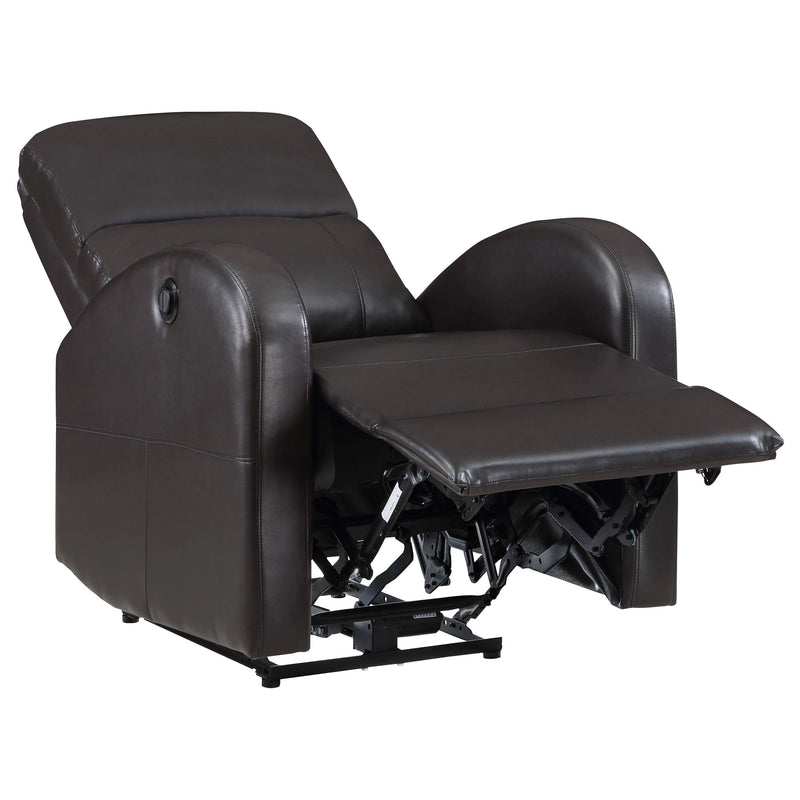 Grant Upholstered Power Recliner Chair Brown - 601500P